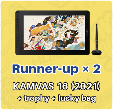 2x Runner-up - KAMVAS 16 (2021) + trophy + lucky bag