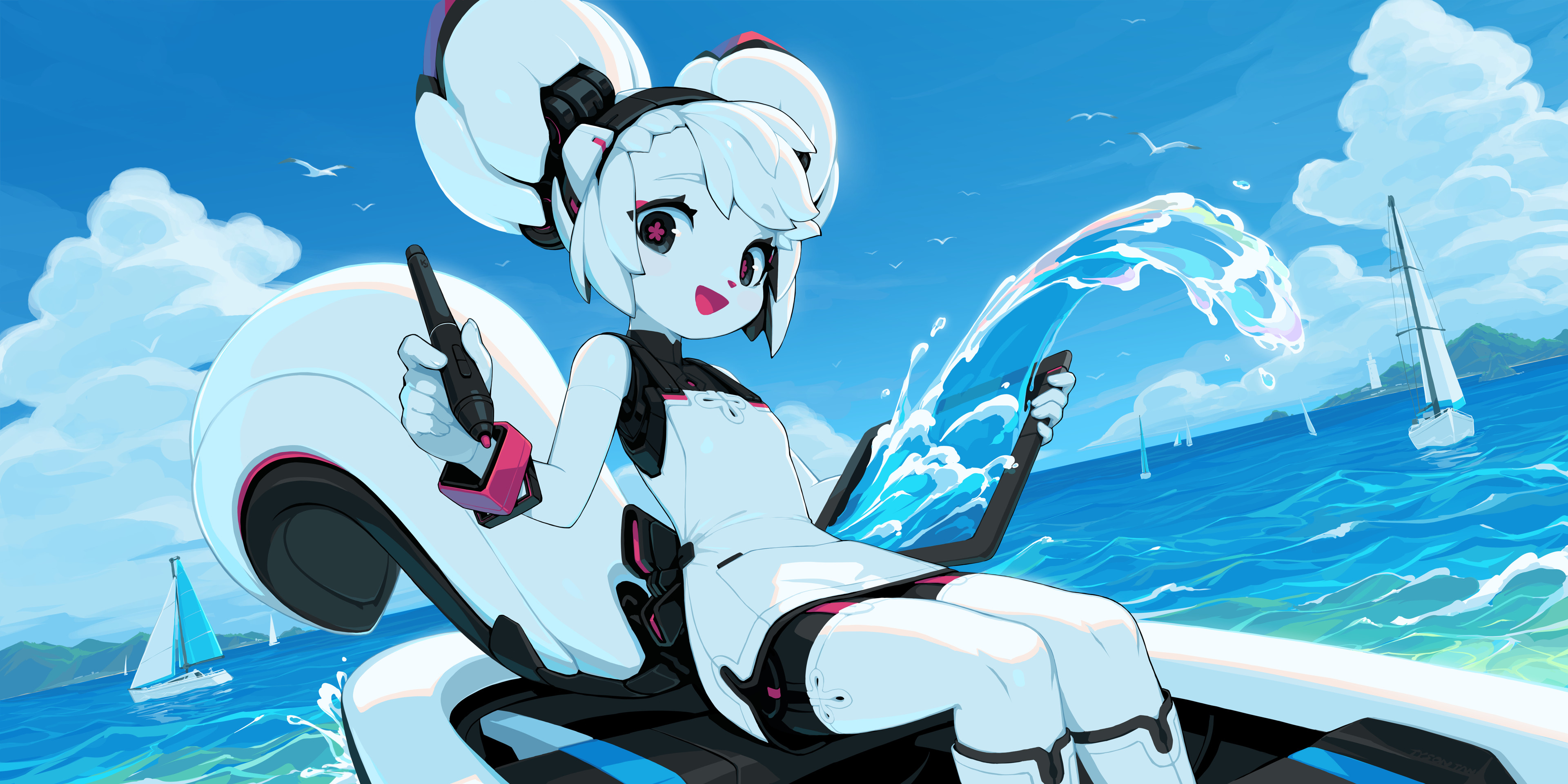 Kiki Paints Over the Waves