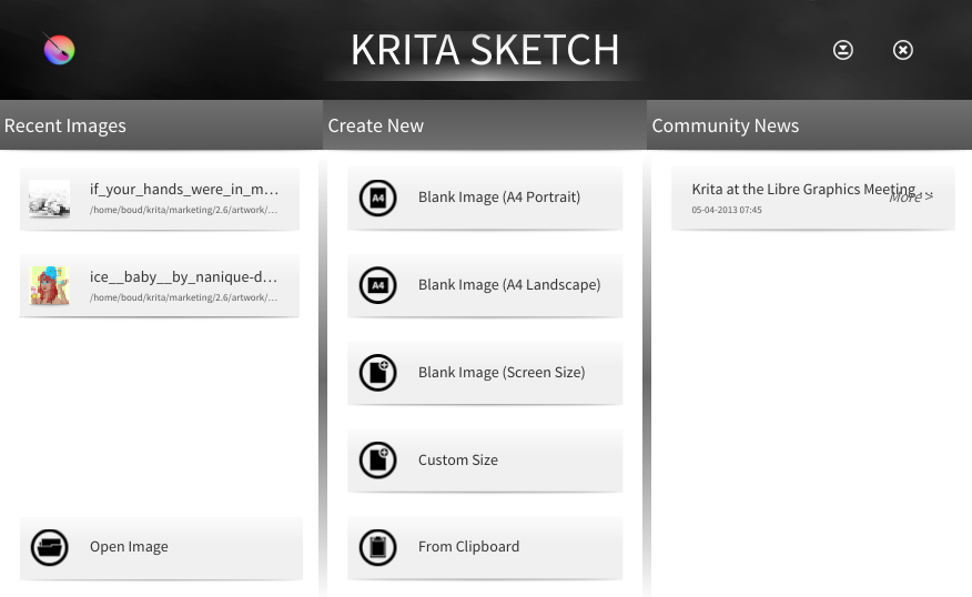 |Krita Sketch (触摸屏优化版) 的截图