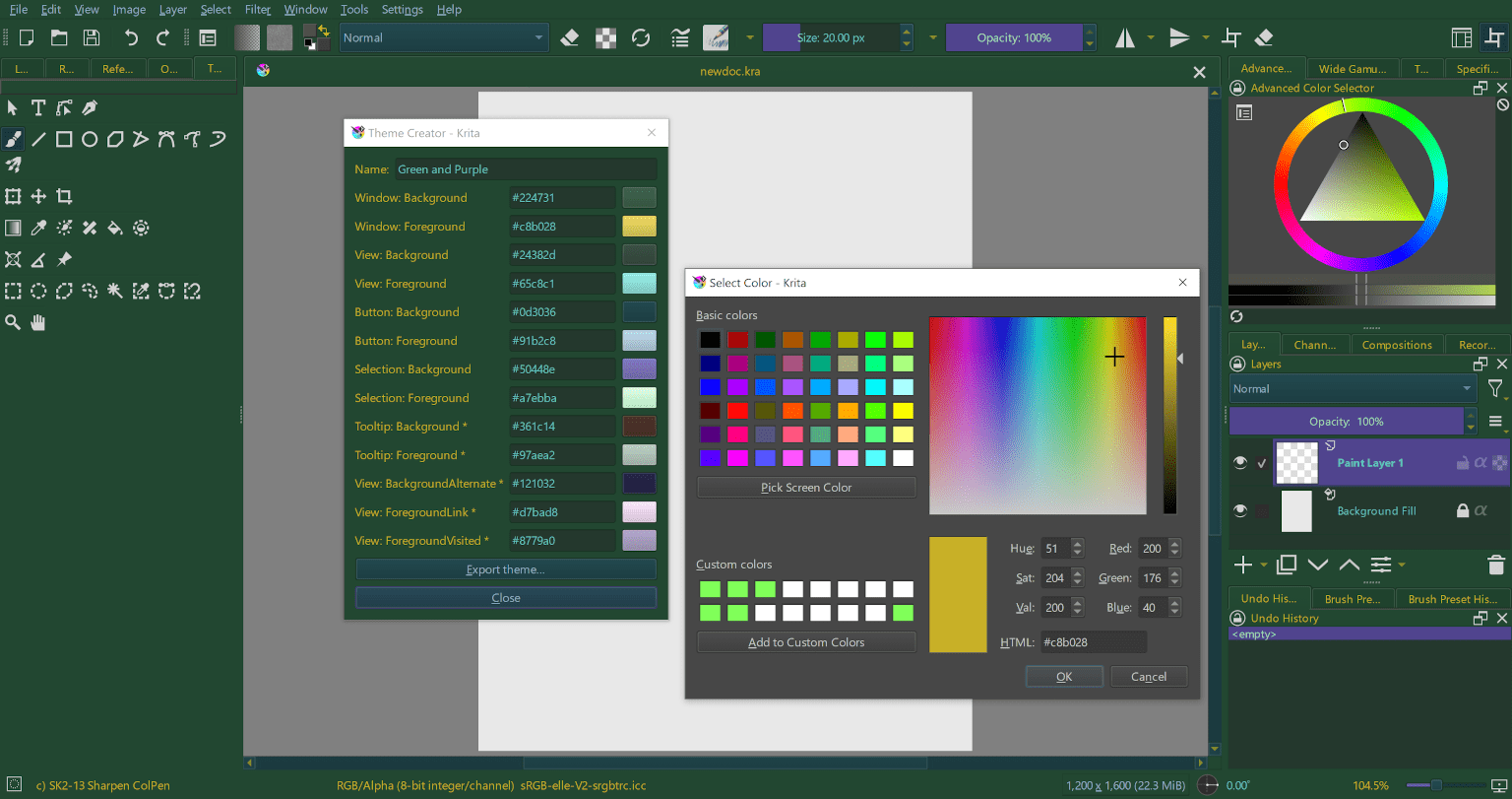 Theme Creator Extension screenshot